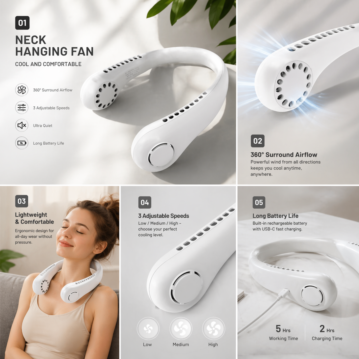 Vaneless Neck Hanging Fan